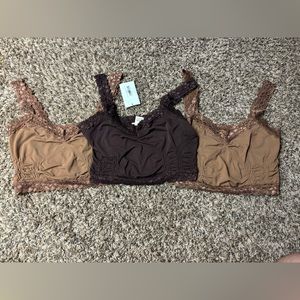 NWT Pack of 3 Bralette’s